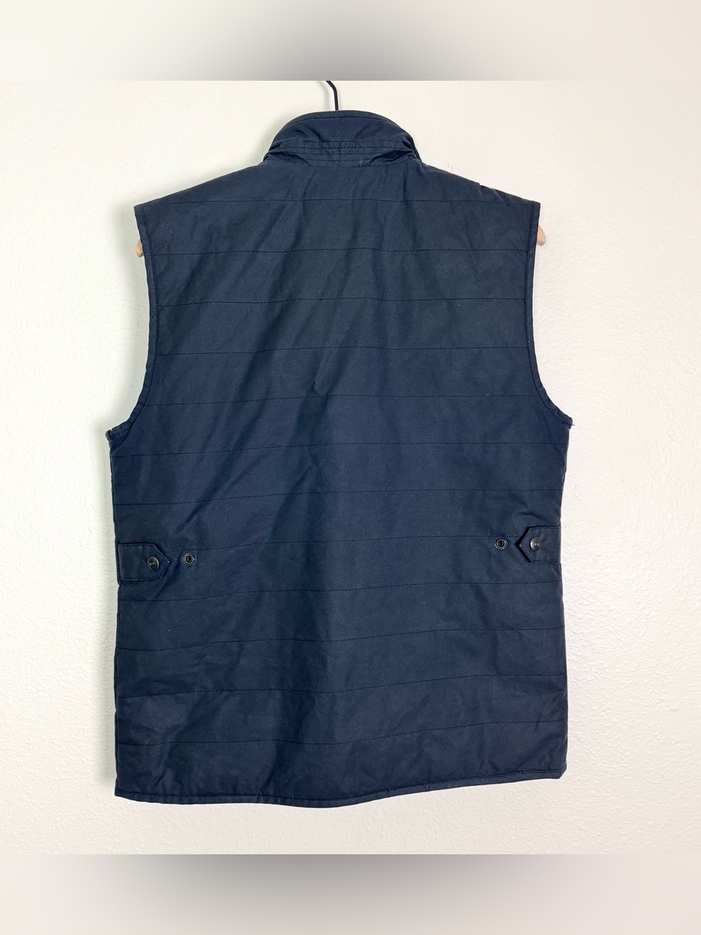 Flint and Tinder York Quilted Vest Waxed Canvas Water Resistant Navy Blue Small - Picture 13 of 15